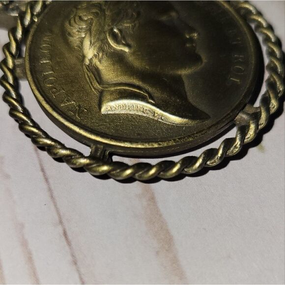 Signed Andrieu.F Napoleon Cliche Medal made into Brooch 1820's France - Picture 7 of 7